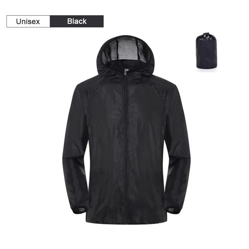 Camping Rain Jacket Waterproof Windbreaker Outdoor Coat