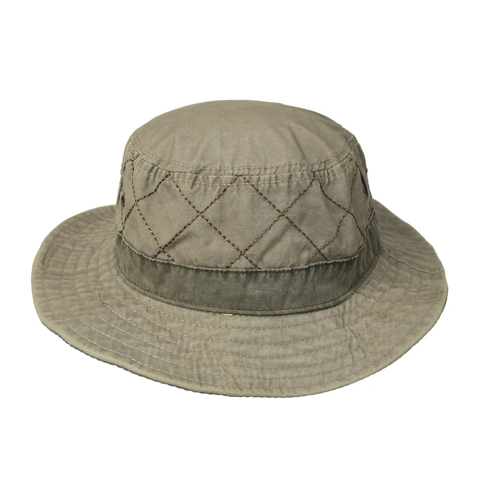 Washed Cotton Summer Bucket Hat for Men Women