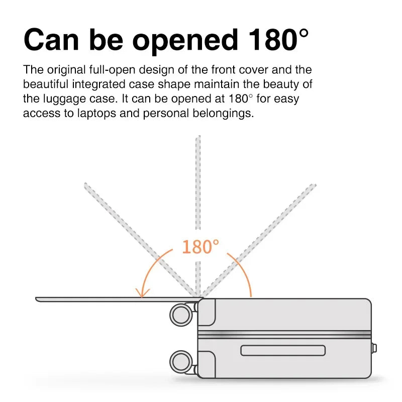 Aluminum Frame Carry On Rolling Luggage Suitcase