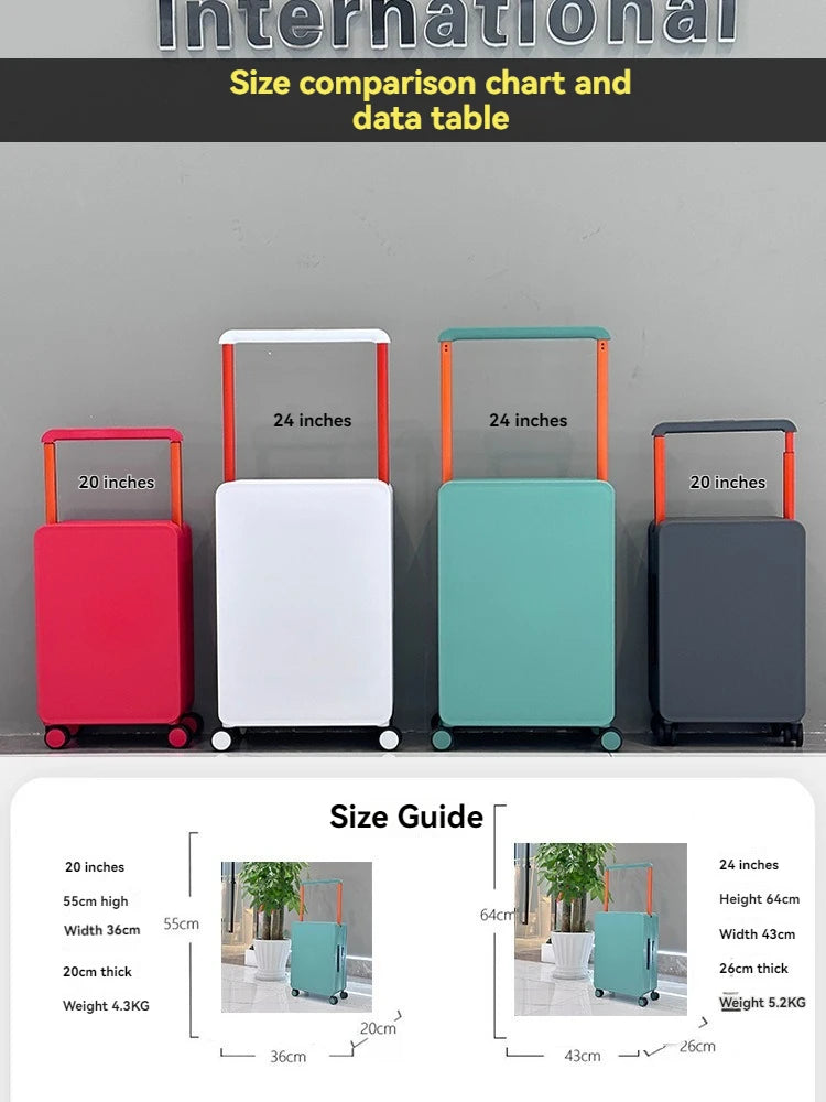 Wide pull suitcase, women&