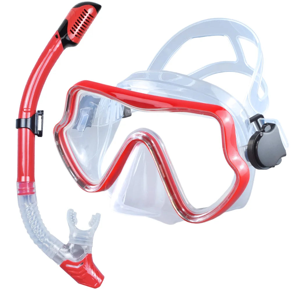 Adult Scuba Diving Mask Snorkel Set Panoramic Gear