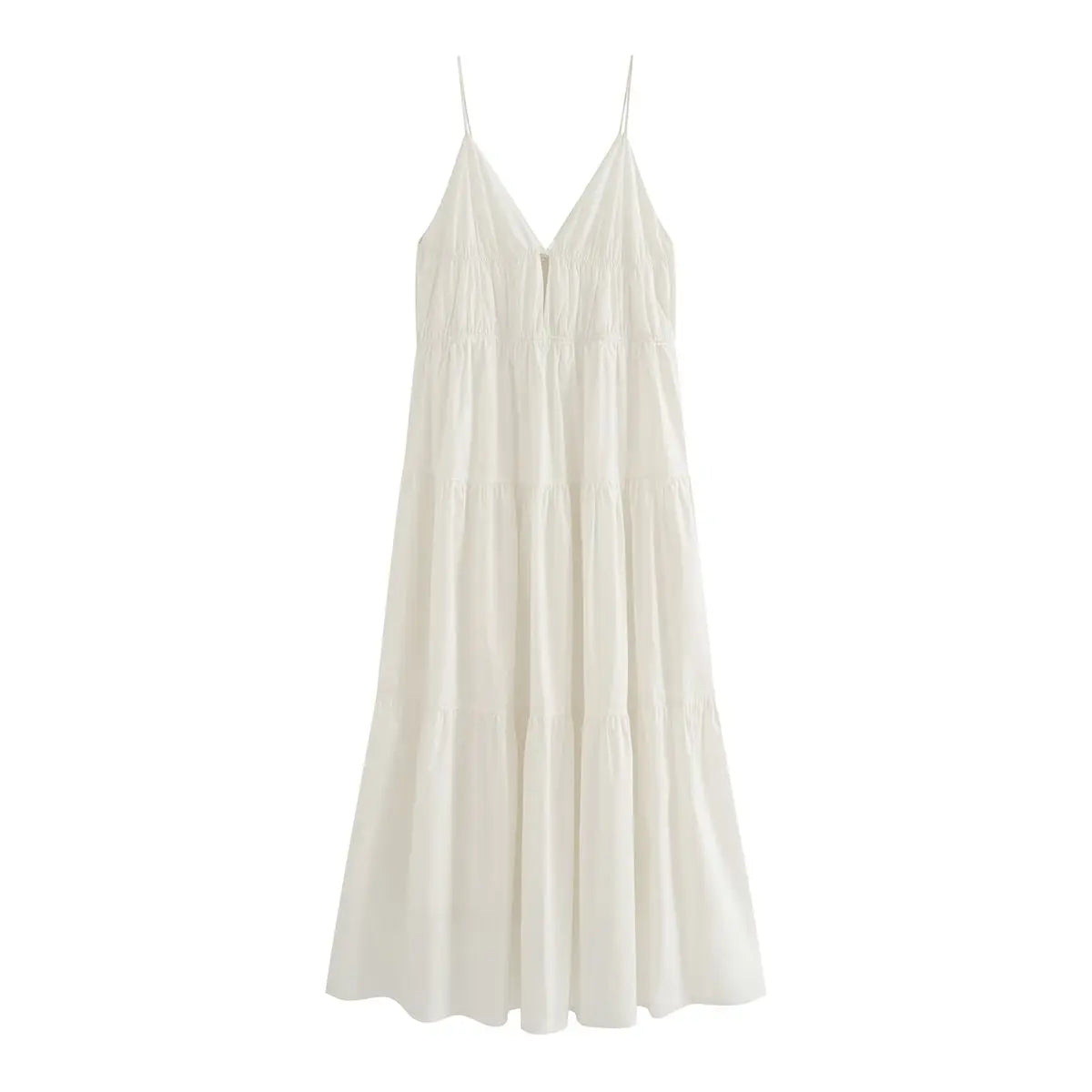Vacation-style White Camisole Dress, Fairy Summer French High-end Sexy Backless Beach Dress