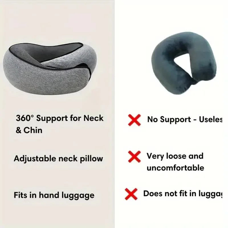 Memory Foam Travel Neck Pillow U Shaped Support Cushion