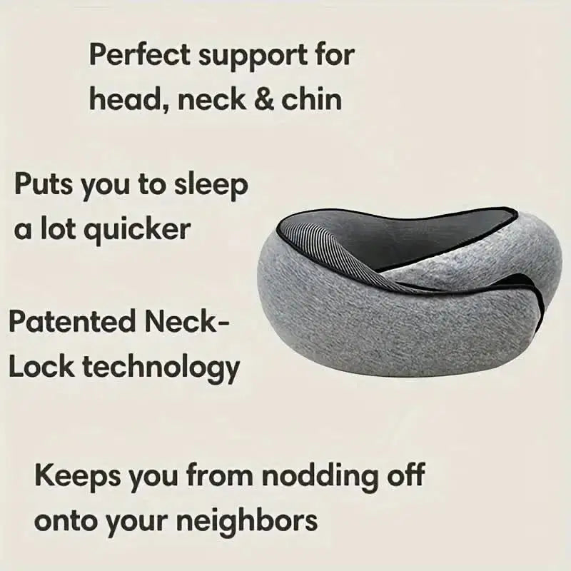 Memory Foam Travel Neck Pillow U Shaped Support Cushion