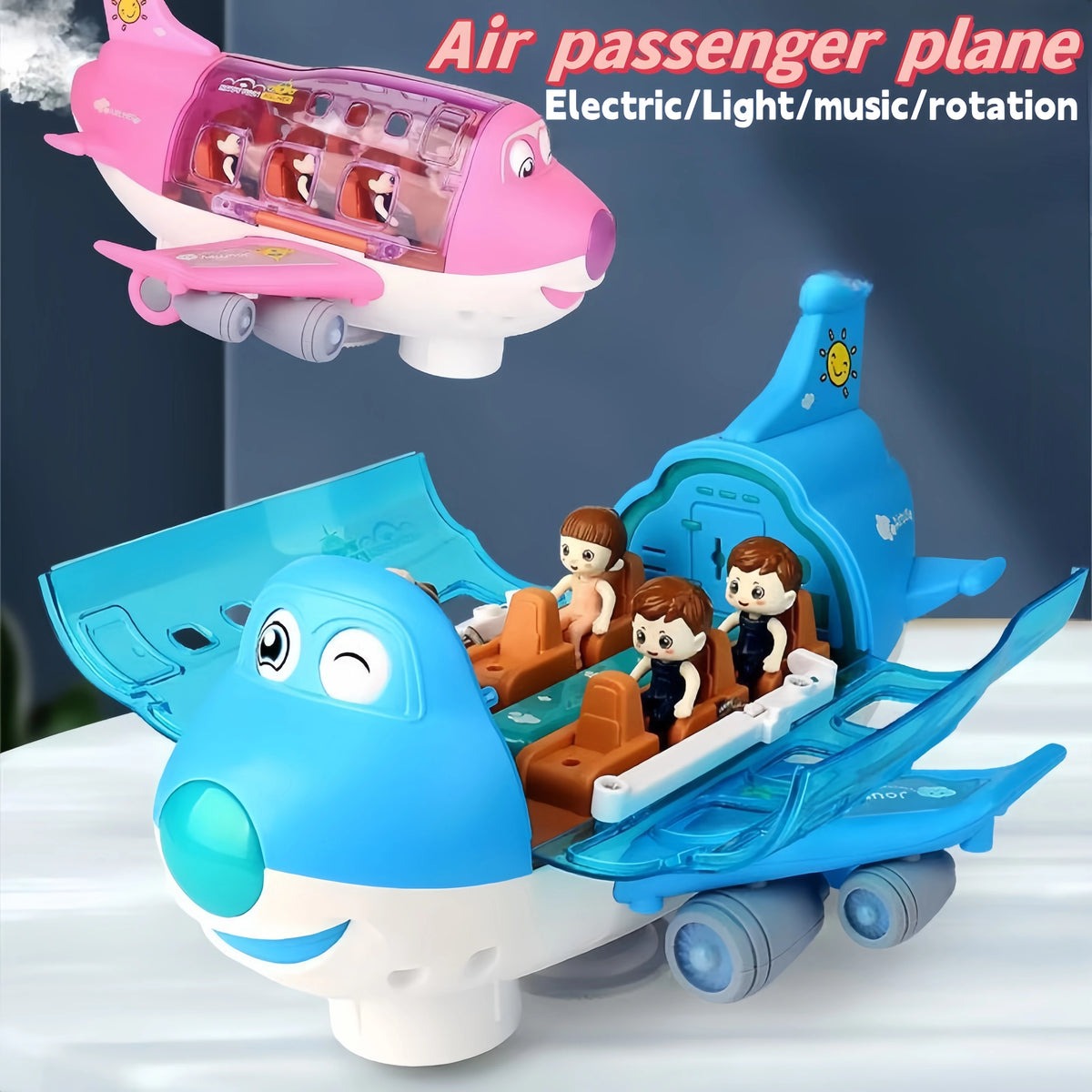 Electric Airplane Toy Model with Lights and Music Kids
