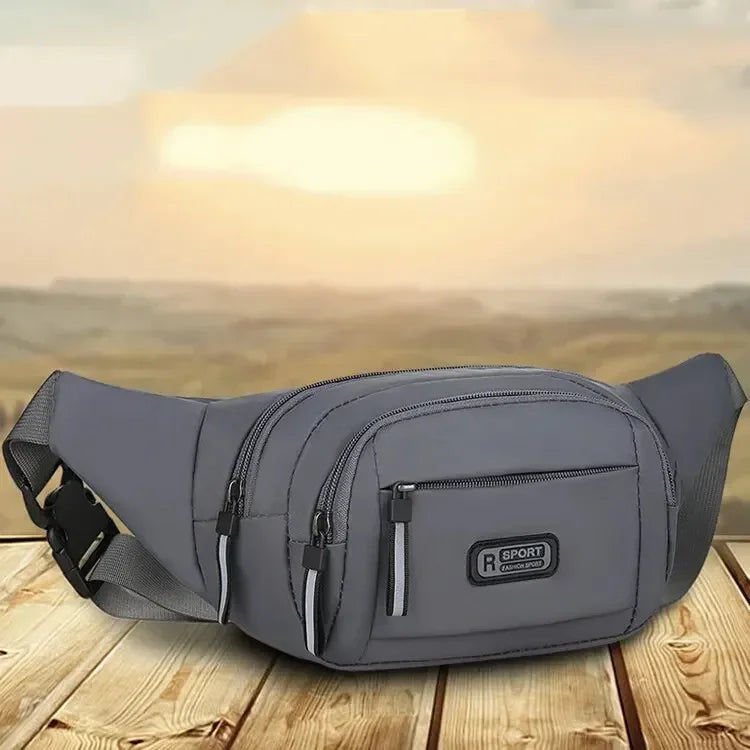 Men Canvas Waist Pack Anti Theft Running Waist Bag