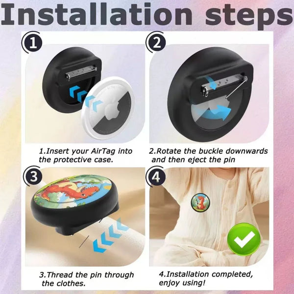 The children's hidden GPS tracker Airtag case and Airtag stand case are suitable for children, the elderly, pets, backpacks, sui