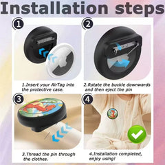 The children's hidden GPS tracker Airtag case and Airtag stand case are suitable for children, the elderly, pets, backpacks, sui