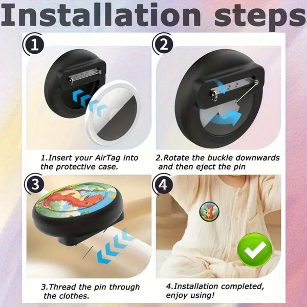 The children's hidden GPS tracker Airtag case and Airtag stand case are suitable for children, the elderly, pets, backpacks, sui