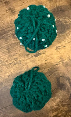Crochet Christmas Ornaments | Handmade Holiday Baubles | Red Green White Décor | Beaded or Plain | Giftable Tree Decorations