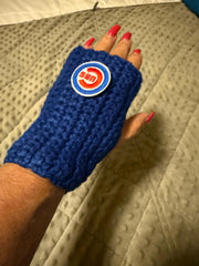 Crochet Hand Warmers | Fingerless Gloves | Red Blue Purple Pink | Cozy Wrist Warmers | Handmade Winter Gift | White Trim Option