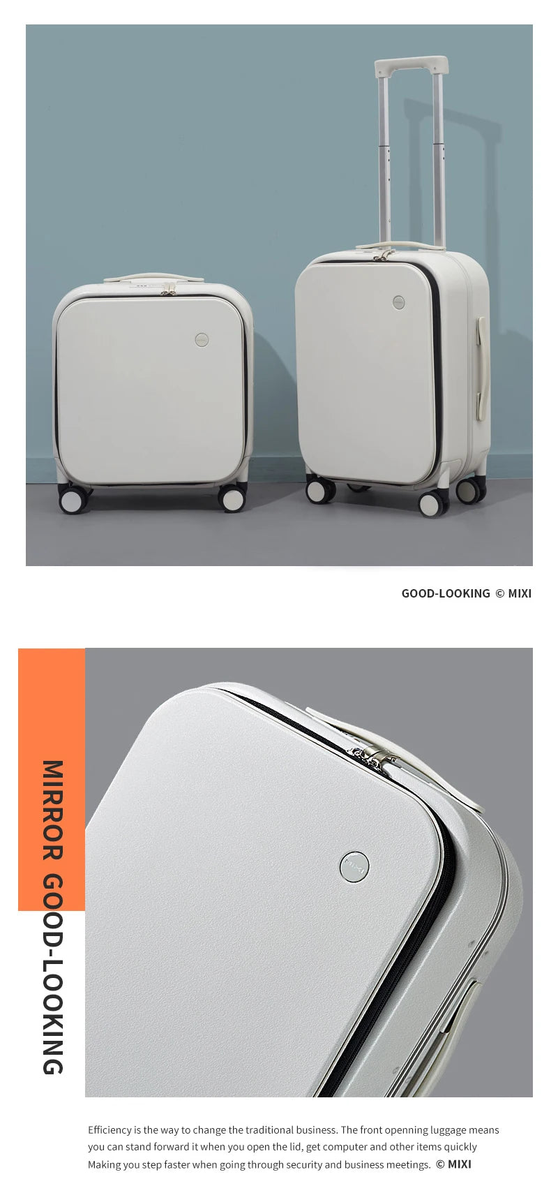Aluminum Frame Carry On Rolling Luggage Suitcase