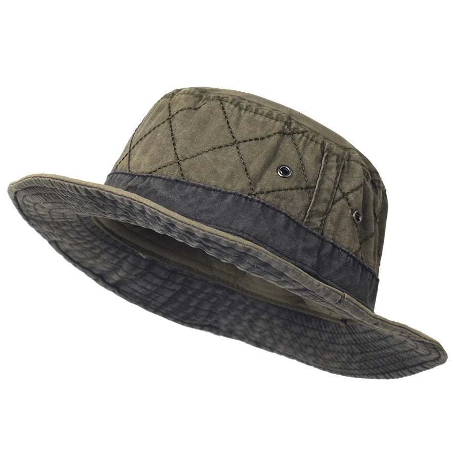 Washed Cotton Summer Bucket Hat for Men Women