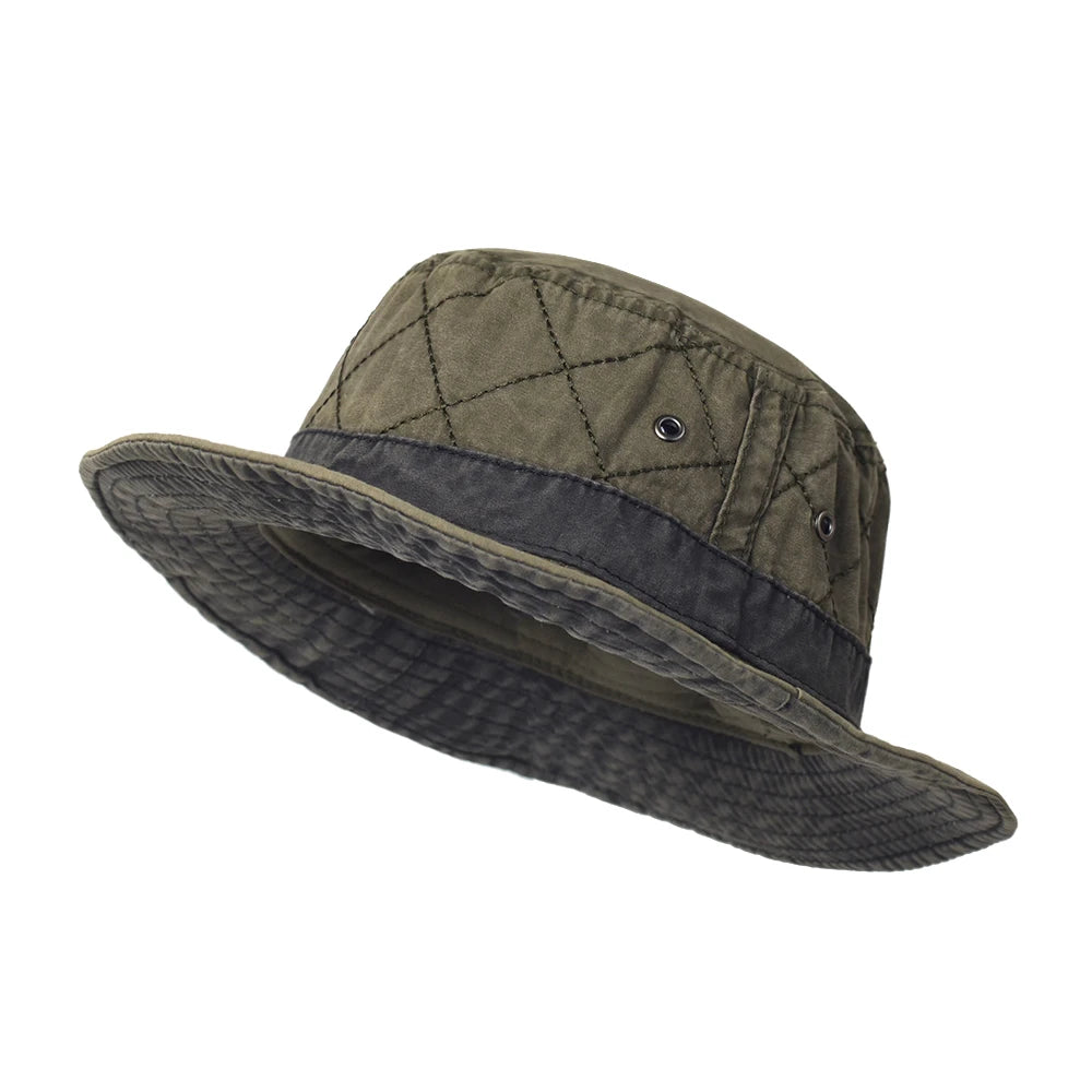 Washed Cotton Summer Bucket Hat for Men Women