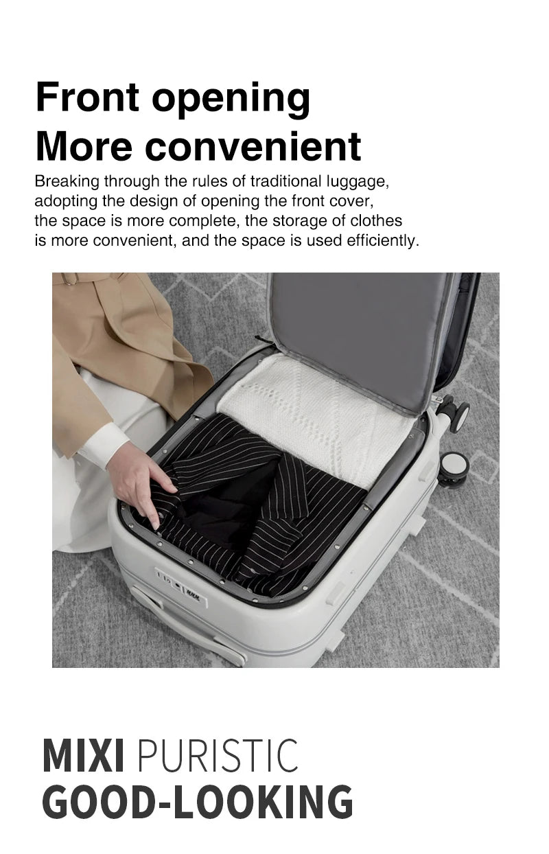 Aluminum Frame Carry On Rolling Luggage Suitcase