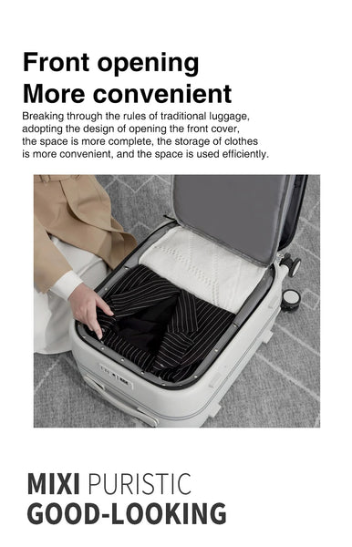 Mixi Patent Design Aluminum Frame Suitcase Carry On Rolling Luggage Beautiful Boarding Cabin 18 20 24 Inch M9260
