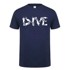 Scuba Dive T Shirt Men Cotton Summer Fashion Diver Man Tees Short Sleeve Diving T-shirts Tops