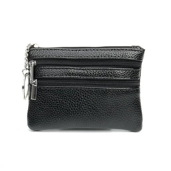 3 Pouch Pocket Wallets Women Small PU Leather Coin Purse Zipper Change Money Bags Key Holder Case ID Card Holde Zipper Purses