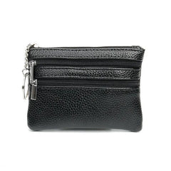 3 Pouch Pocket Wallets Women Small PU Leather Coin Purse Zipper Change Money Bags Key Holder Case ID Card Holde Zipper Purses