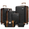 Hot Selling ABS Luggage Set 6 Pieces Hardside Expandable Suitcases with Spinner Wheels TSA LockTravel Carry on for Women