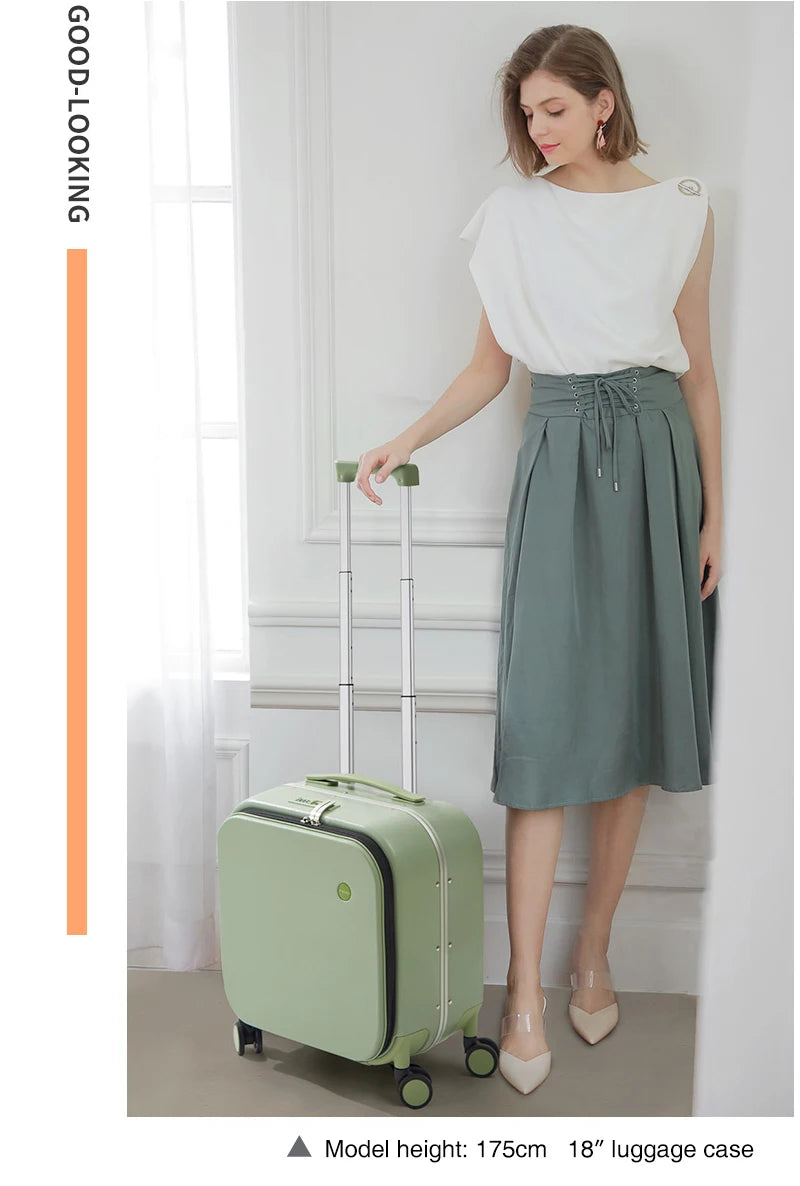 Aluminum Frame Carry On Rolling Luggage Suitcase