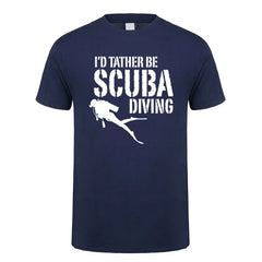 Scuba Dive T Shirt Men Cotton Summer Fashion Diver Man Tees Short Sleeve Diving T-shirts Tops