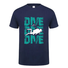 Scuba Dive T Shirt Men Cotton Summer Fashion Diver Man Tees Short Sleeve Diving T-shirts Tops