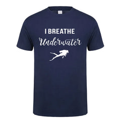 Scuba Dive T Shirt Men Cotton Summer Fashion Diver Man Tees Short Sleeve Diving T-shirts Tops