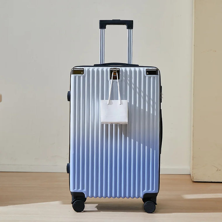 Fashion Gradient Blue 20 Inch Suitcase ABS Luggage 24 Inch Black Silver White Green Business Trip Carry-on Suitcase PC Suitcase