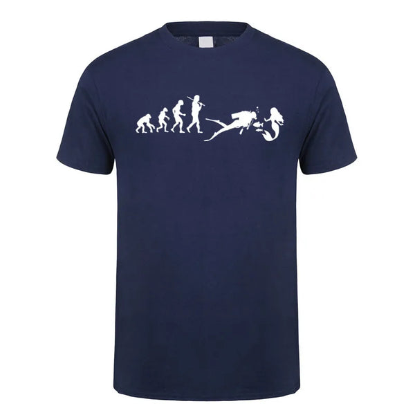 Scuba Dive T Shirt Men Cotton Summer Fashion Diver Man Tees Short Sleeve Diving T-shirts Tops