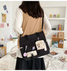 Nylon Waterproof Canvas Women Handbags Shoulder Bag Japanese Ladies Messenger Bag Student School Crossbody Bags for Girl Satchel