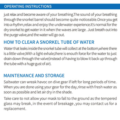Adult Scuba Diving Mask Snorkel Set Panoramic Gear