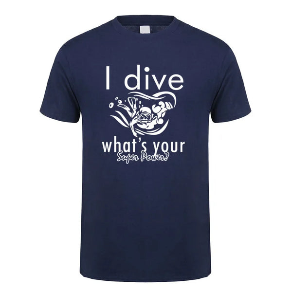 Scuba Dive T Shirt Men Cotton Summer Fashion Diver Man Tees Short Sleeve Diving T-shirts Tops