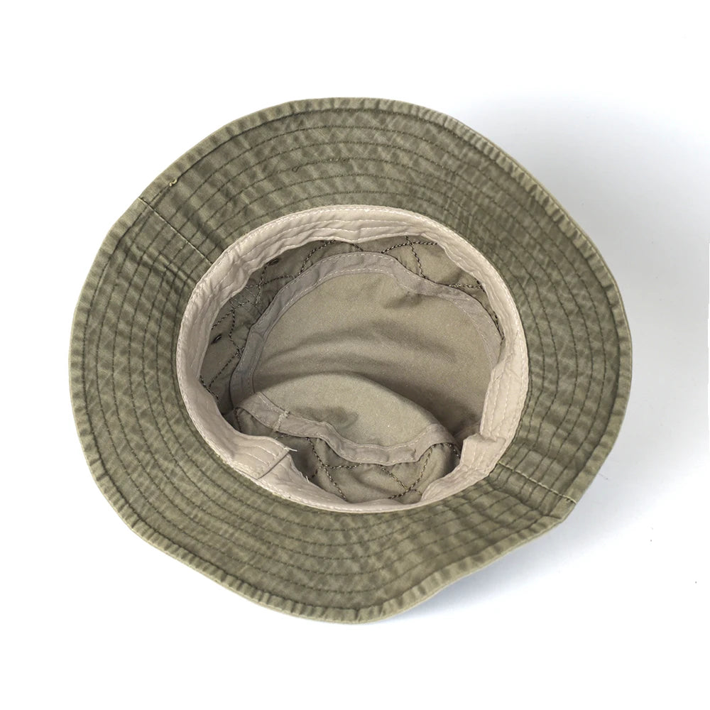Washed Cotton Summer Bucket Hat for Men Women