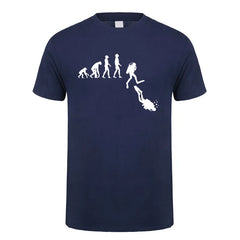 Scuba Dive T Shirt Men Cotton Summer Fashion Diver Man Tees Short Sleeve Diving T-shirts Tops