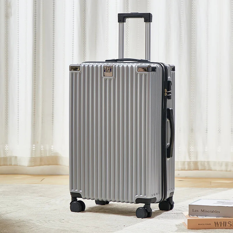 Fashion Gradient Blue 20 Inch Suitcase ABS Luggage 24 Inch Black Silver White Green Business Trip Carry-on Suitcase PC Suitcase