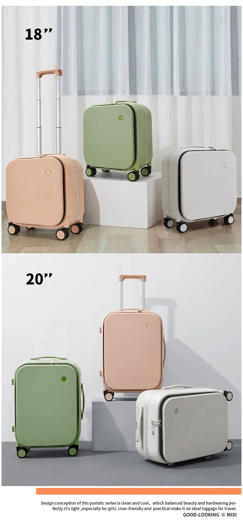 Aluminum Frame Carry On Rolling Luggage Suitcase