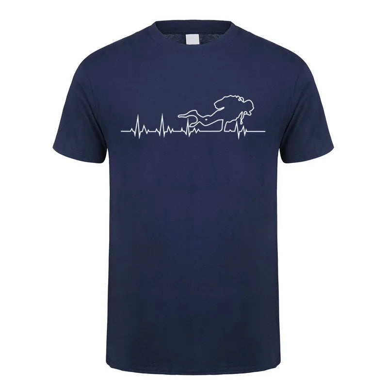 Scuba Dive T Shirt Men Cotton Summer Fashion Diver Man Tees Short Sleeve Diving T-shirts Tops