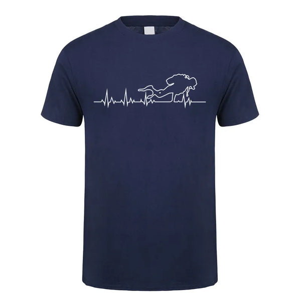 Scuba Dive T Shirt Men Cotton Summer Fashion Diver Man Tees Short Sleeve Diving T-shirts Tops