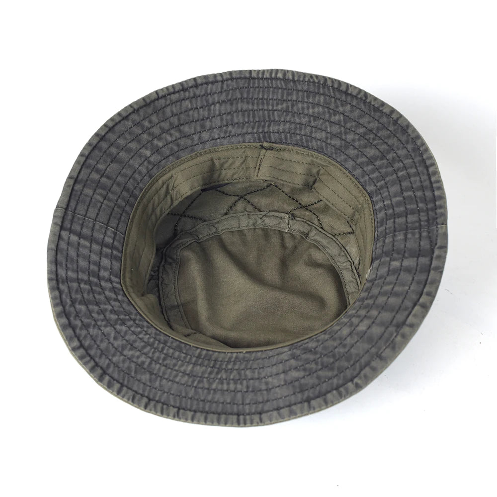 Washed Cotton Summer Bucket Hat for Men Women