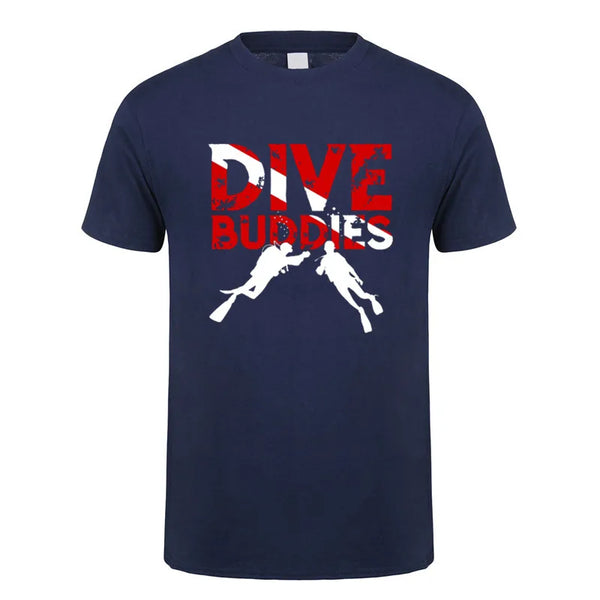 Scuba Dive T Shirt Men Cotton Summer Fashion Diver Man Tees Short Sleeve Diving T-shirts Tops