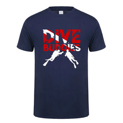 Scuba Dive T Shirt Men Cotton Summer Fashion Diver Man Tees Short Sleeve Diving T-shirts Tops