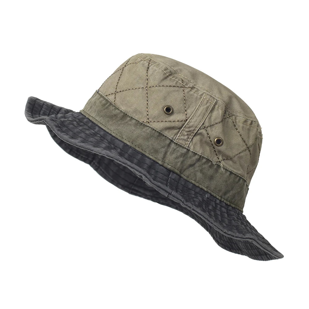 Washed Cotton Summer Bucket Hat for Men Women