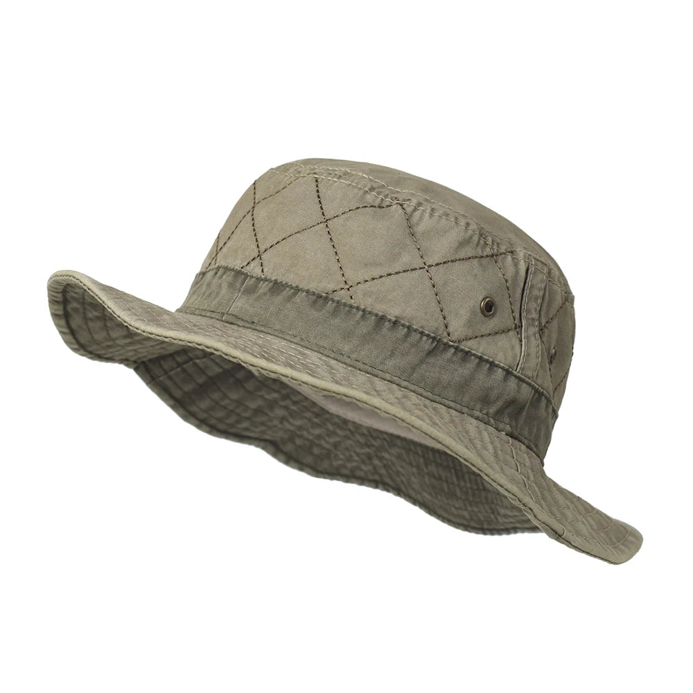 Washed Cotton Summer Bucket Hat for Men Women