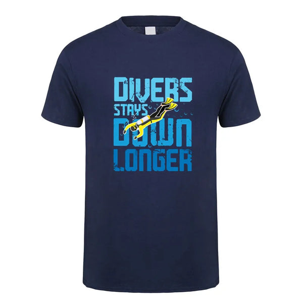 Scuba Dive T Shirt Men Cotton Summer Fashion Diver Man Tees Short Sleeve Diving T-shirts Tops