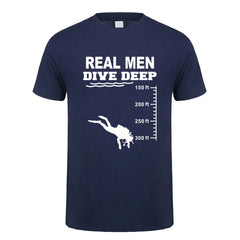 Scuba Dive T Shirt Men Cotton Summer Fashion Diver Man Tees Short Sleeve Diving T-shirts Tops