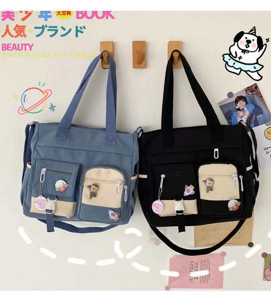 Nylon Waterproof Canvas Women Handbags Shoulder Bag Japanese Ladies Messenger Bag Student School Crossbody Bags for Girl Satchel
