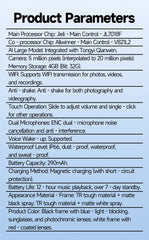 AI Smart Glasses 5 Million Pixels Recording Videos Photo Recognition Answer Translation 290mAh IP66 Waterproof Bluetooth Glasses