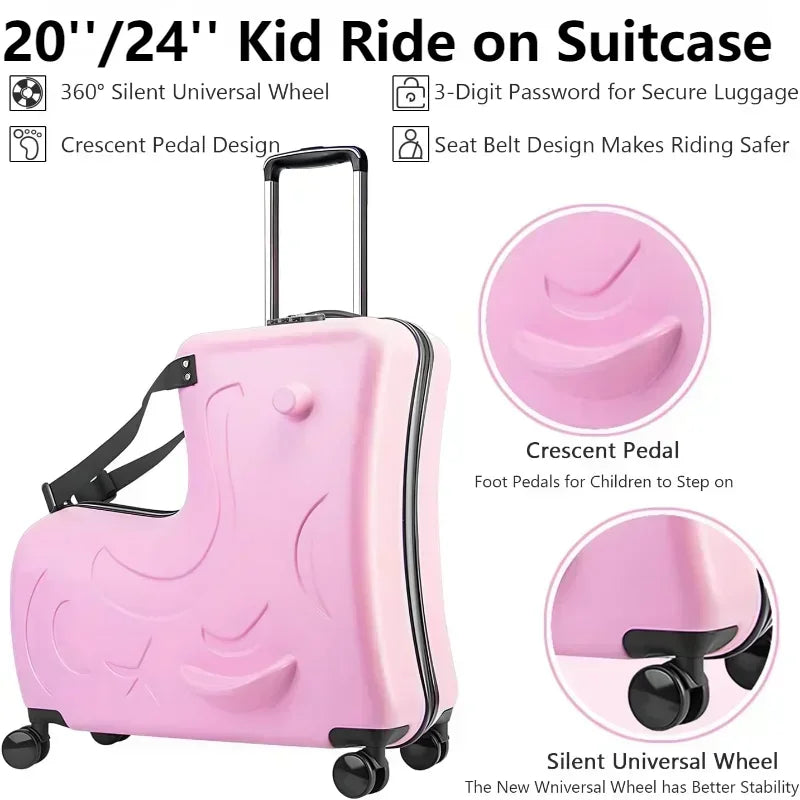 Kids Scooter Suitcase Ride-On Cabin Luggage for Travel