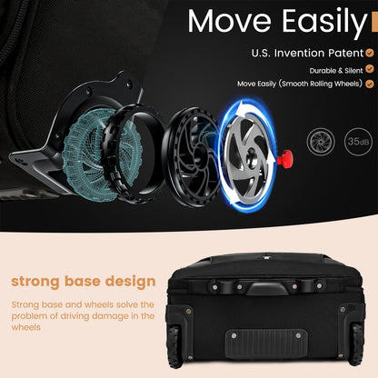 18 Inch Rolling Laptop Briefcase Wheeled Travel Bag